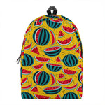 Yellow Watermelon Pieces Pattern Print Backpack