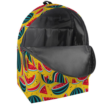 Yellow Watermelon Pieces Pattern Print Backpack
