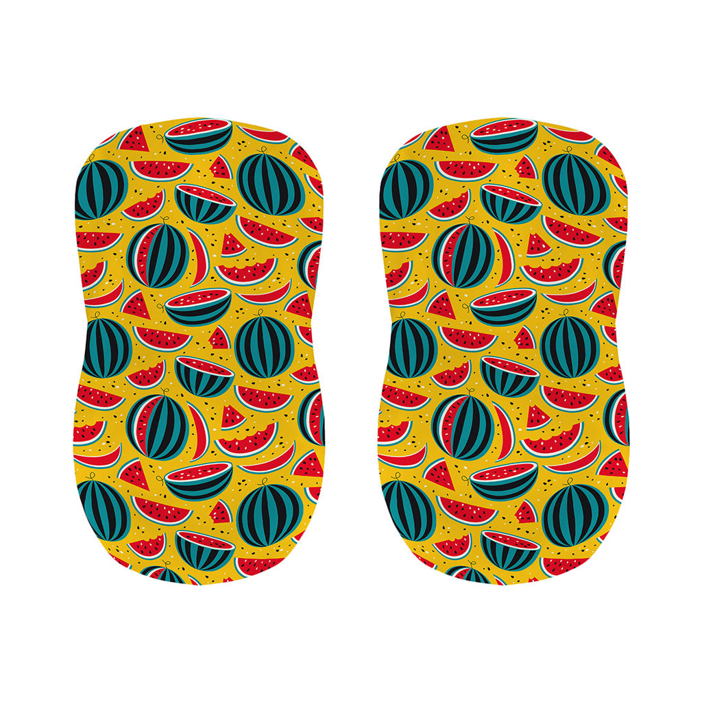 Yellow Watermelon Pieces Pattern Print Bar Stool Covers