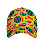Yellow Watermelon Pieces Pattern Print Baseball Cap