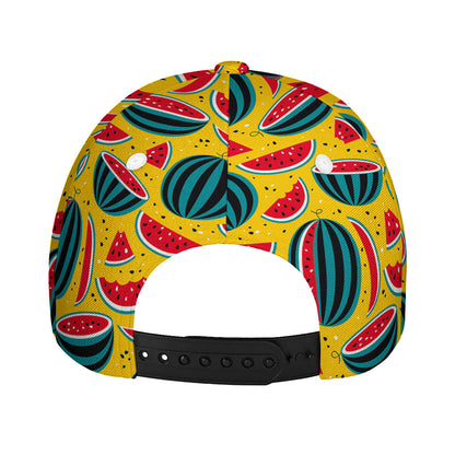 Yellow Watermelon Pieces Pattern Print Baseball Cap