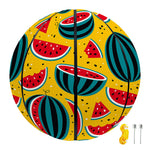 Yellow Watermelon Pieces Pattern Print Basketball