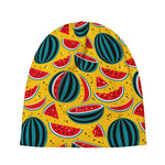 Yellow Watermelon Pieces Pattern Print Beanie