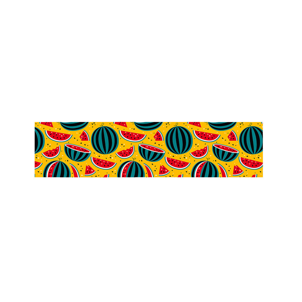 Yellow Watermelon Pieces Pattern Print Bed Runner