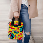Yellow Watermelon Pieces Pattern Print Bible Tote Bag