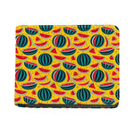 Yellow Watermelon Pieces Pattern Print Bifold Wallet