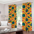 Yellow Watermelon Pieces Pattern Print Dimout Grommet Curtains