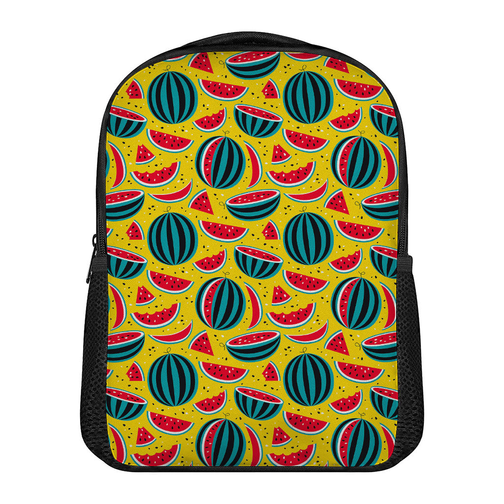 Yellow Watermelon Pieces Pattern Print Casual Backpack