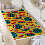 Yellow Watermelon Pieces Pattern Print Changing Pad Cover