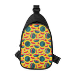 Yellow Watermelon Pieces Pattern Print Chest Bag