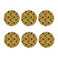 Yellow Watermelon Pieces Pattern Print Coaster Set