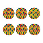 Yellow Watermelon Pieces Pattern Print Coaster Set