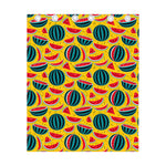 Yellow Watermelon Pieces Pattern Print Curtain