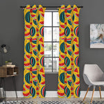 Yellow Watermelon Pieces Pattern Print Curtain