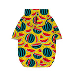 Yellow Watermelon Pieces Pattern Print Dog Zip Up Hoodie