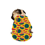 Yellow Watermelon Pieces Pattern Print Dog Zip Up Jacket