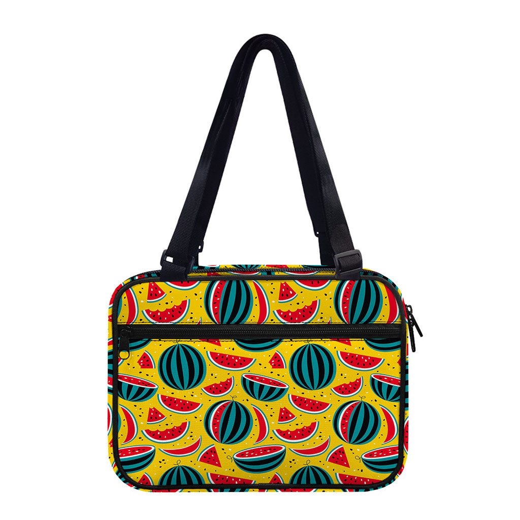 Yellow Watermelon Pieces Pattern Print Double Strap Bible Bag