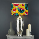 Yellow Watermelon Pieces Pattern Print Drum Lamp Shade