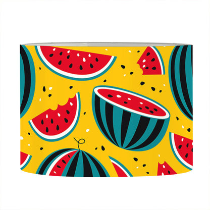 Yellow Watermelon Pieces Pattern Print Drum Lamp Shade