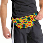 Yellow Watermelon Pieces Pattern Print Fanny Pack