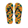 Yellow Watermelon Pieces Pattern Print Flip Flops