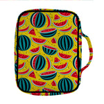 Yellow Watermelon Pieces Pattern Print Front Pocket Bible Bag