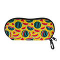 Yellow Watermelon Pieces Pattern Print Glasses Case