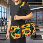 Yellow Watermelon Pieces Pattern Print Gym Bag