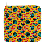 Yellow Watermelon Pieces Pattern Print Hand Towel