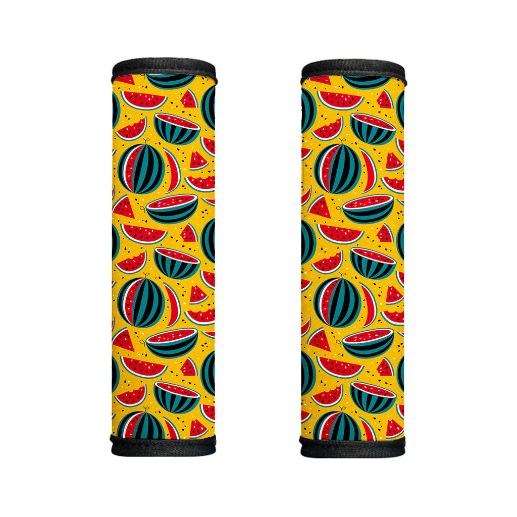 Yellow Watermelon Pieces Pattern Print Handle Covers