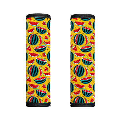 Yellow Watermelon Pieces Pattern Print Handle Covers