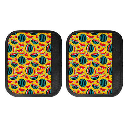 Yellow Watermelon Pieces Pattern Print Handle Covers