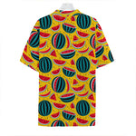 Yellow Watermelon Pieces Pattern Print Hawaiian Shirt