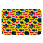 Yellow Watermelon Pieces Pattern Print Indoor Door Mat