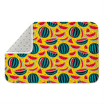 Yellow Watermelon Pieces Pattern Print Indoor Door Mat