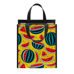 Yellow Watermelon Pieces Pattern Print Insulated Lunch Tote