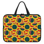 Yellow Watermelon Pieces Pattern Print Laptop Sleeve With Handle