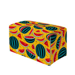 Yellow Watermelon Pieces Pattern Print Leather Tissue Box Cover