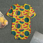 Yellow Watermelon Pieces Pattern Print Men's Bodysuit