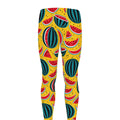 Yellow Watermelon Pieces Pattern Print Men's Leggings