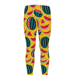 Yellow Watermelon Pieces Pattern Print Men's leggings