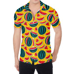 Yellow Watermelon Pieces Pattern Print Men's Shirt