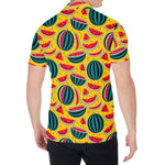 Yellow Watermelon Pieces Pattern Print Men's Shirt