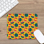 Yellow Watermelon Pieces Pattern Print Mouse Pad
