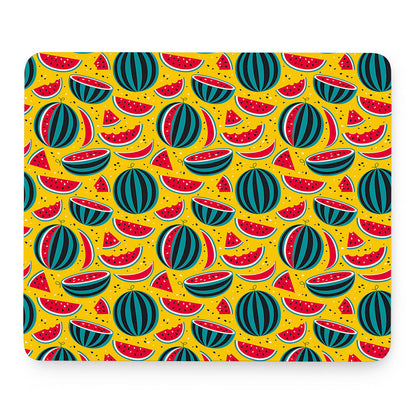 Yellow Watermelon Pieces Pattern Print Mouse Pad