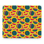 Yellow Watermelon Pieces Pattern Print Mouse Pad