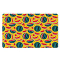 Yellow Watermelon Pieces Pattern Print Polyester Doormat