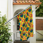 Yellow Watermelon Pieces Pattern Print Polyester Flag