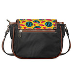 Yellow Watermelon Pieces Pattern Print Saddle Bag