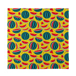 Yellow Watermelon Pieces Pattern Print Silk Bandana